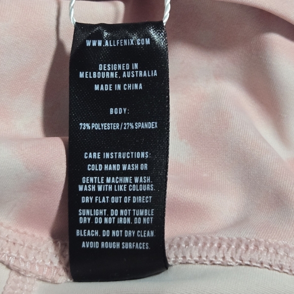 Allfenix Womens Blush Pink Tie Dye Logo High Rise 7/8 Ankle Leggings Size XS - Picture 6 of 10